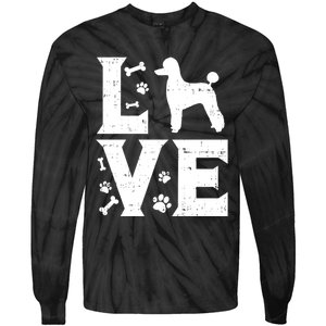 Love Poodle Standard Miniature Toy Pet Dog Lover Owner Gift Cute Gift Tie-Dye Long Sleeve Shirt