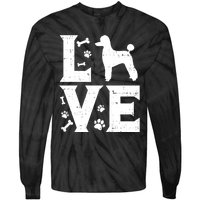 Love Poodle Standard Miniature Toy Pet Dog Lover Owner Gift Cute Gift Tie-Dye Long Sleeve Shirt