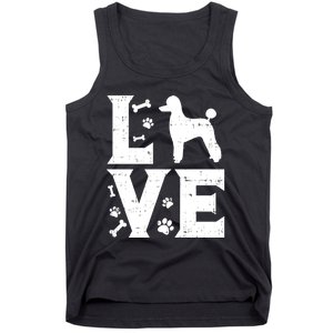 Love Poodle Standard Miniature Toy Pet Dog Lover Owner Gift Cute Gift Tank Top