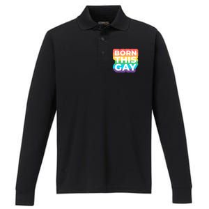 Lgbtq Pride Stonewall Born This Gay Great Gift Performance Long Sleeve Polo