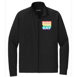 Lgbtq Pride Stonewall Born This Gay Great Gift Stretch Full-Zip Cadet Jacket