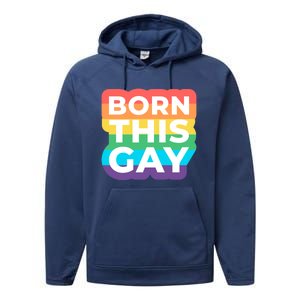 Lgbtq Pride Stonewall Born This Gay Great Gift Performance Fleece Hoodie