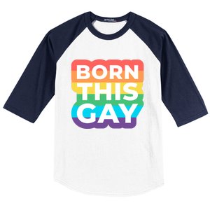 Lgbtq Pride Stonewall Born This Gay Great Gift Baseball Sleeve Shirt