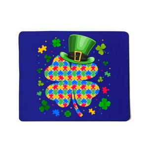 Leprechaun Puzzle Shamrock Autism Awareness St Patricks Day Gift Mousepad