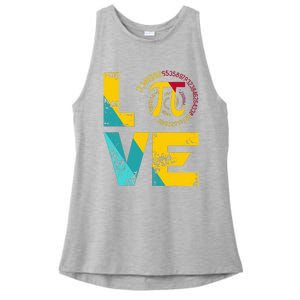 Love Pi Spiral for Pi Day Geek Math Teacher 3.14 Ladies PosiCharge Tri-Blend Wicking Tank