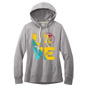 Love Pi Spiral for Pi Day Geek Math Teacher 3.14 Women's Fleece Hoodie