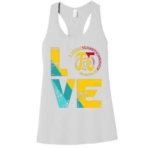 Love Pi Spiral for Pi Day Geek Math Teacher 3.14 Women's Racerback Tank