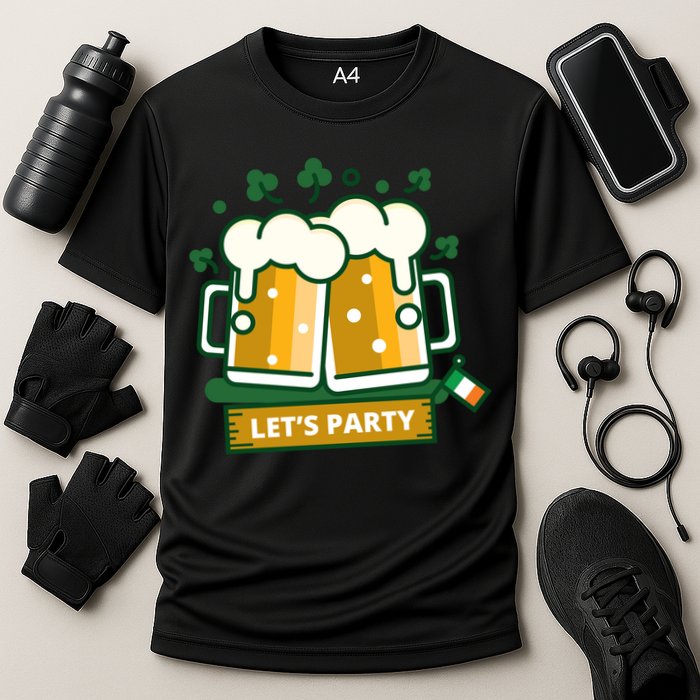 Let's Party St Patrick's Day Ireland Cooling Performance Crew T-Shirt