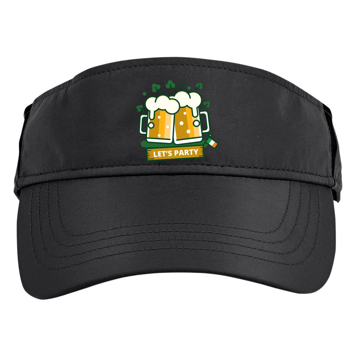 Let's Party St Patrick's Day Ireland Adult Drive Performance Visor
