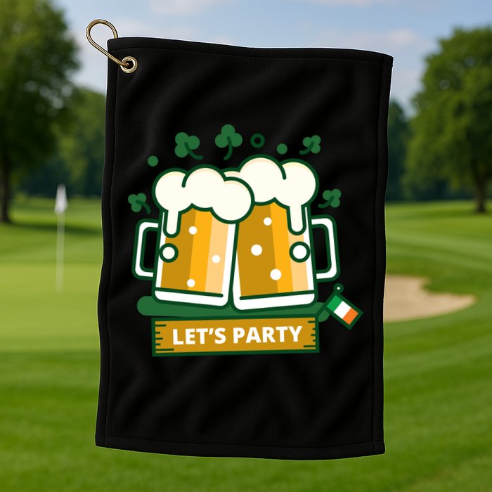 Let's Party St Patrick's Day Ireland Golf Towel