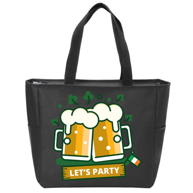 Let's Party St Patrick's Day Ireland Zip Tote Bag