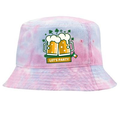 Let's Party St Patrick's Day Ireland Tie-Dyed Bucket Hat