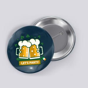 Let's Party St Patrick's Day Ireland Button