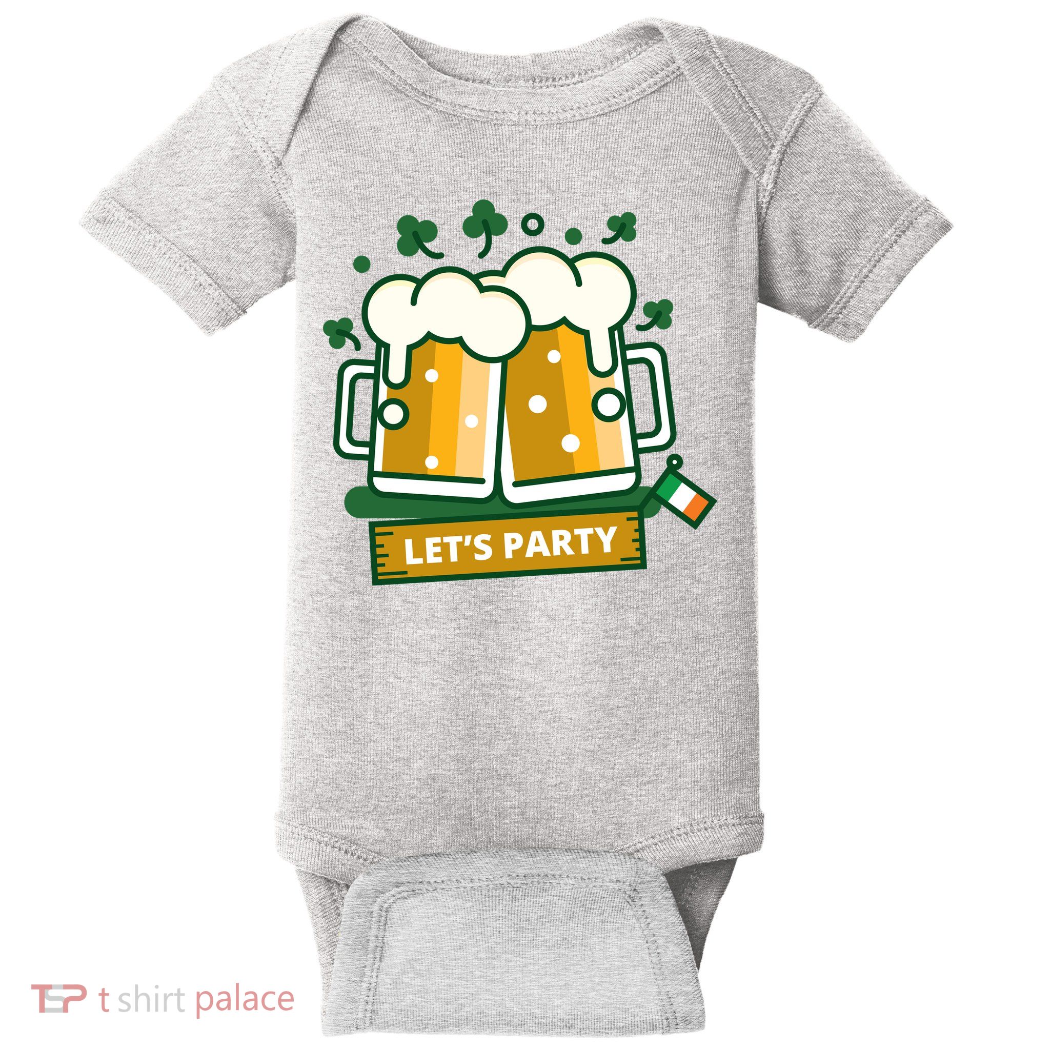 Let's Party St Patrick's Day Ireland Baby Bodysuit