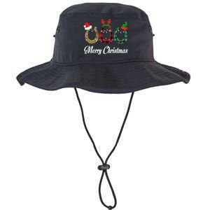 Leopard Plaid Santa Hat Horse Xmas Gift Legacy Cool Fit Booney Bucket Hat