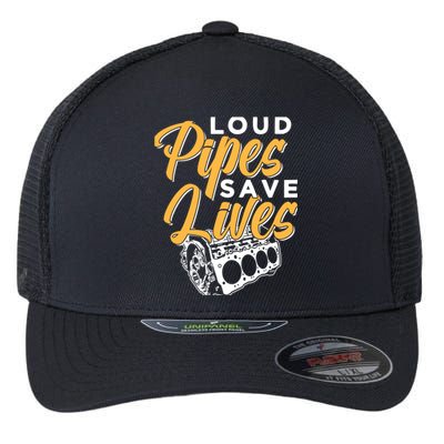 Loud Pipes Save Lives Mechanic Car Tools Garage Hobby Meaningful Gift Flexfit Unipanel Trucker Cap