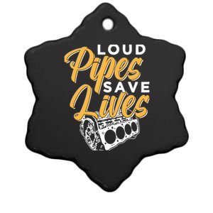 Loud Pipes Save Lives Mechanic Car Tools Garage Hobby Meaningful Gift Ceramic Star Ornament