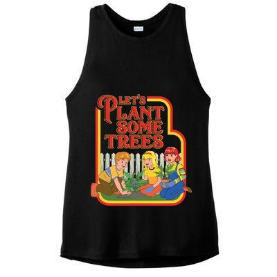 Let’s Plant Some Trees Cannabis Humor Marijuana Funny Weed Ladies PosiCharge Tri-Blend Wicking Tank