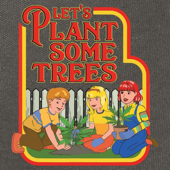 Let’s Plant Some Trees Cannabis Humor Marijuana Funny Weed Cotton Canvas Backpack