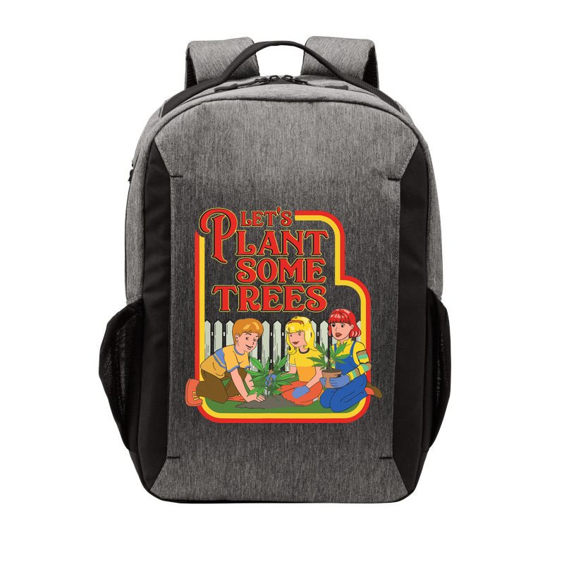Let’s Plant Some Trees Cannabis Humor Marijuana Funny Weed Vector Backpack