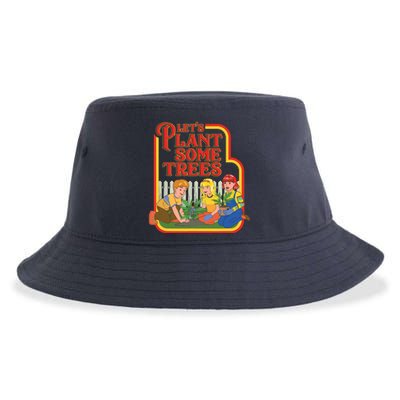 Let’s Plant Some Trees Cannabis Humor Marijuana Funny Weed Sustainable Bucket Hat