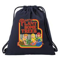 Let’s Plant Some Trees Cannabis Humor Marijuana Funny Weed Drawstring Bag