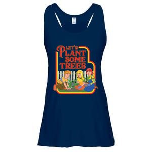 Let’s Plant Some Trees Cannabis Humor Marijuana Funny Weed Ladies Essential Flowy Tank