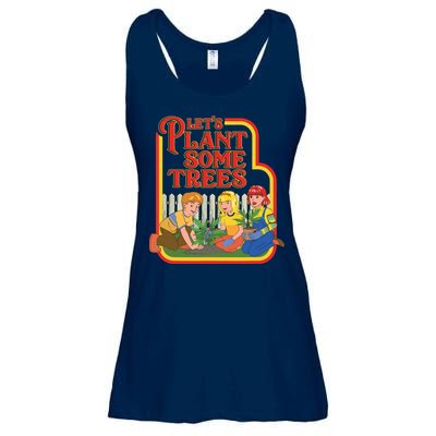 Let’s Plant Some Trees Cannabis Humor Marijuana Funny Weed Ladies Essential Flowy Tank