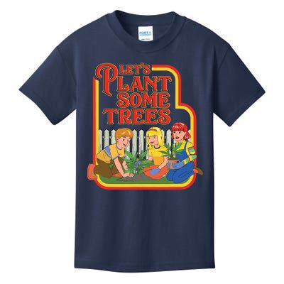 Let’s Plant Some Trees Cannabis Humor Marijuana Funny Weed Kids T-Shirt