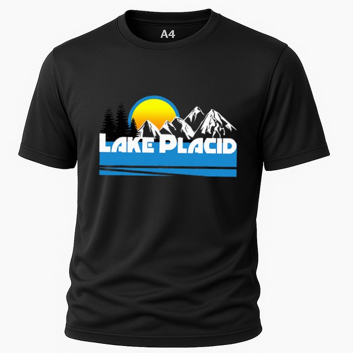 Lake Placid T Retro Style Lake Placid Ny Cooling Performance Crew T-Shirt