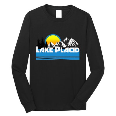 Lake Placid T Retro Style Lake Placid Ny Long Sleeve Shirt