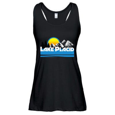 Lake Placid T Retro Style Lake Placid Ny Ladies Essential Flowy Tank