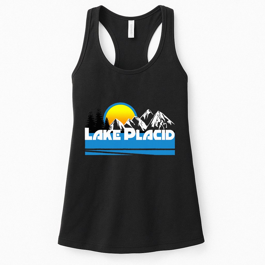 Lake Placid T Retro Style Lake Placid Ny Womens Tank Top