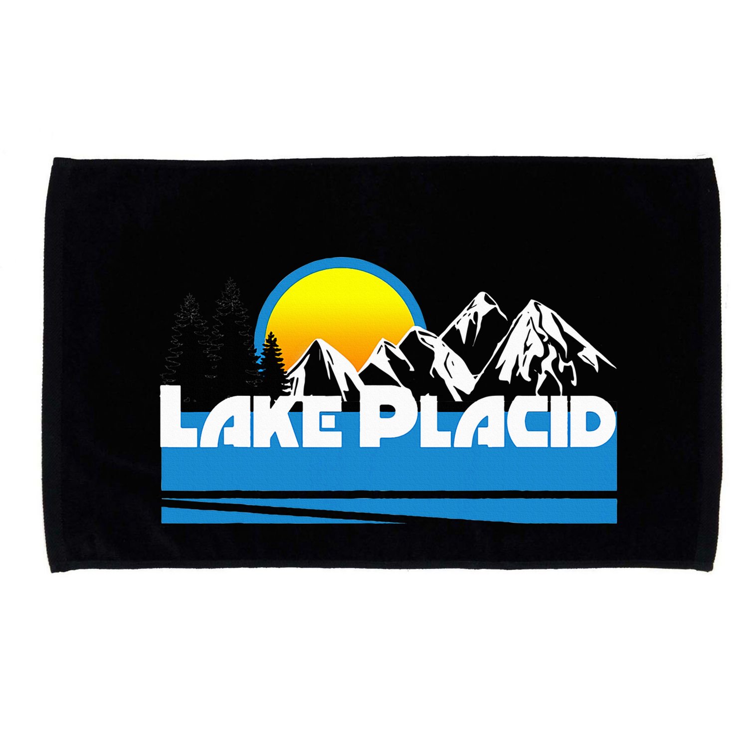 Lake Placid T Retro Style Lake Placid Ny Microfiber Hand Towel