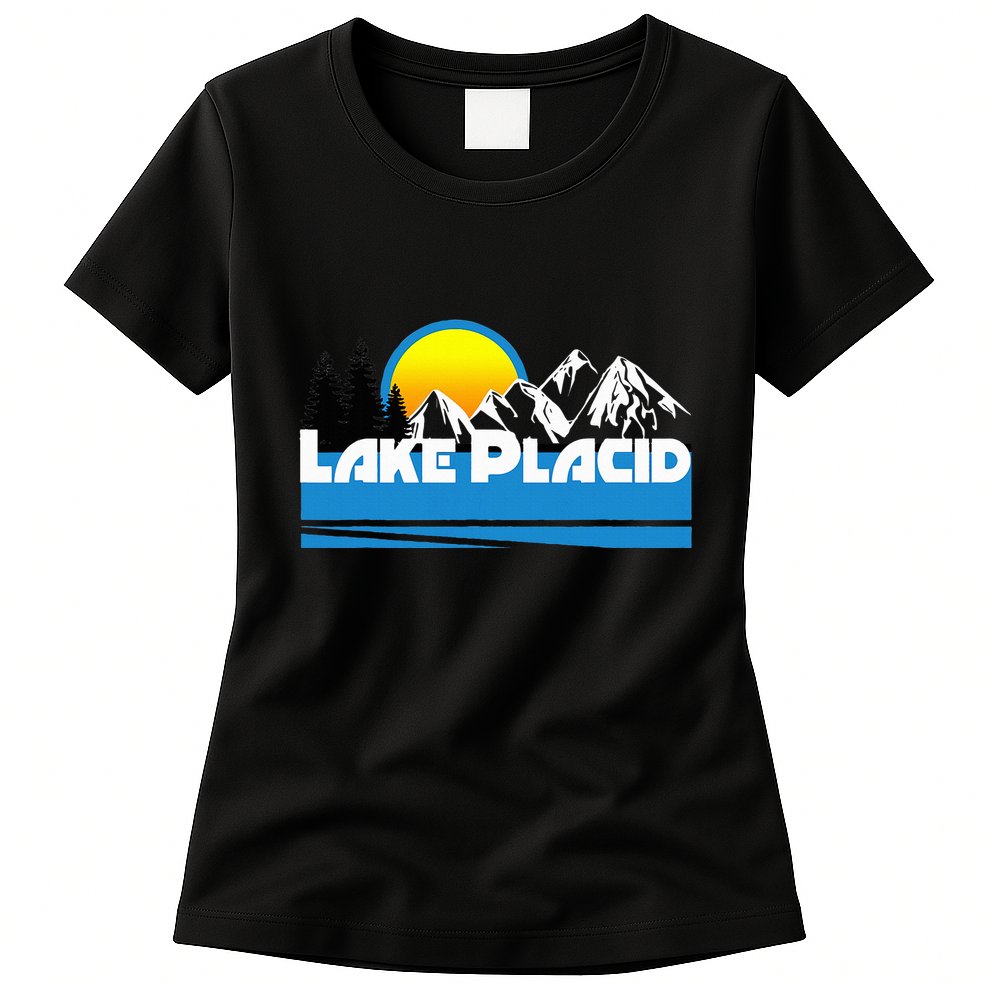 Lake Placid T Retro Style Lake Placid Ny Womens T-Shirt