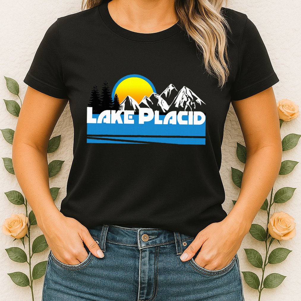 Lake Placid T Retro Style Lake Placid Ny Womens T-Shirt