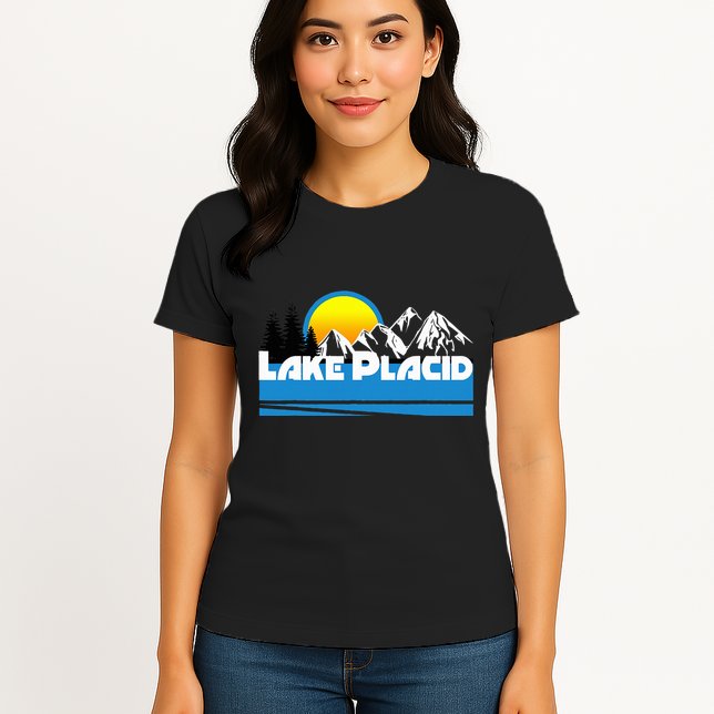 Lake Placid T Retro Style Lake Placid Ny Womens T-Shirt