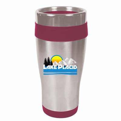 Lake Placid T Retro Style Lake Placid Ny 16oz Travel Tumbler