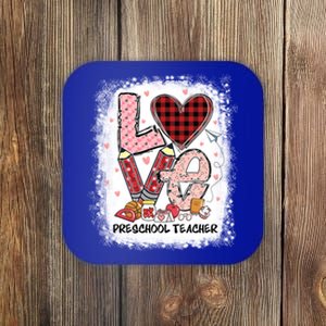 Love Preschool Teacher Happy Valentines Day Cute Gift Coaster