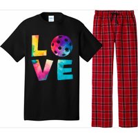 Love Pickleball Tie Dye For Man Woman Pajama Set