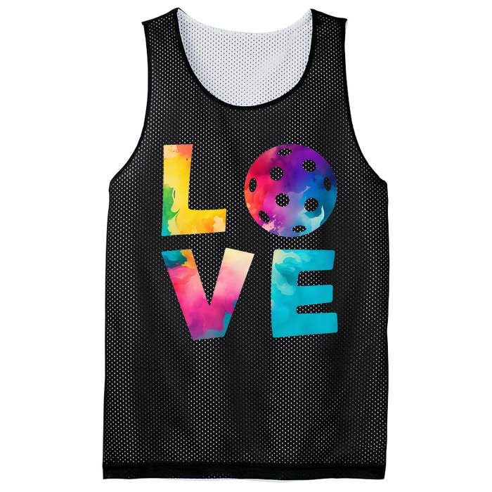 Love Pickleball Tie Dye For Man Woman Mesh Reversible Basketball Jersey Tank