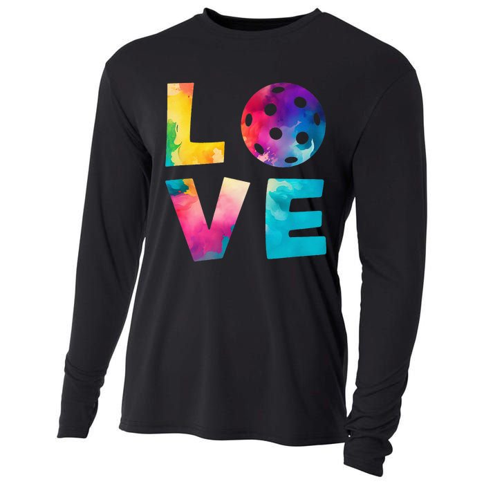 Love Pickleball Tie Dye For Man Woman Cooling Performance Long Sleeve Crew