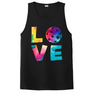 Love Pickleball Tie Dye For Man Woman PosiCharge Competitor Tank