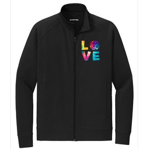 Love Pickleball Tie Dye For Man Woman Stretch Full-Zip Cadet Jacket