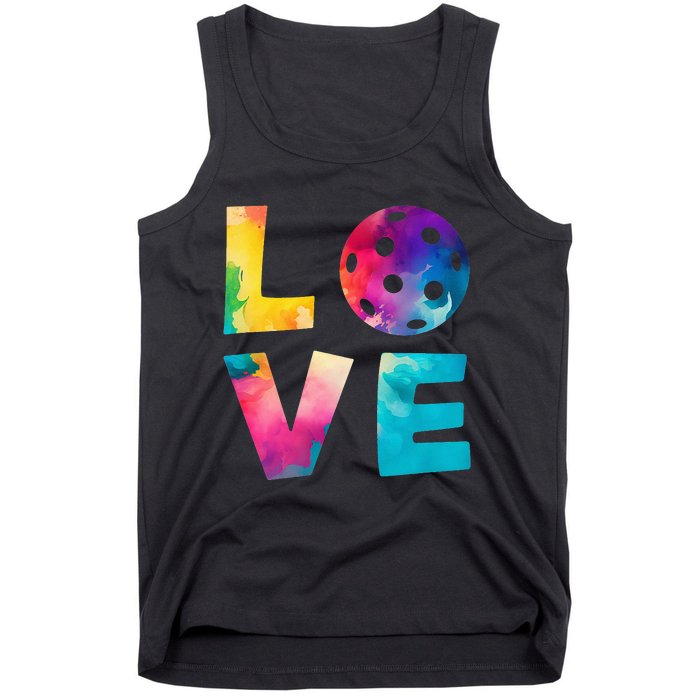 Love Pickleball Tie Dye For Man Woman Tank Top