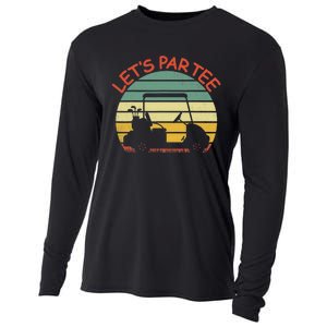 Let's Par Tee Golf Ball With Tee Pin Funny Golf Club Cooling Performance Long Sleeve Crew