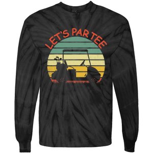 Let's Par Tee Golf Ball With Tee Pin Funny Golf Club Tie-Dye Long Sleeve Shirt