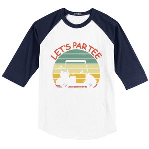 Let's Par Tee Golf Ball With Tee Pin Funny Golf Club Baseball Sleeve Shirt