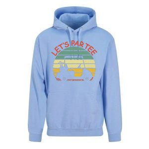 Let's Par Tee Golf Ball With Tee Pin Funny Golf Club Unisex Surf Hoodie