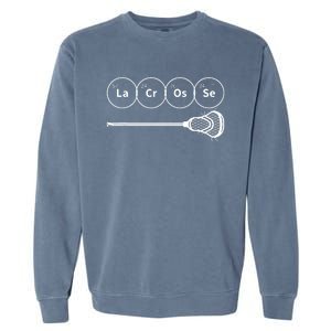 Lacrosse Periodic Table Of Elements Chemistry Gift Garment-Dyed Sweatshirt